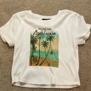 White Hollister Crop Top